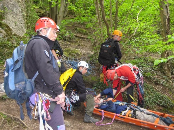 Préparation au brancardage vers le haut